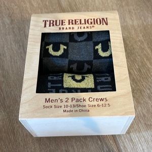 True Religion 2 Pack Crew Socks